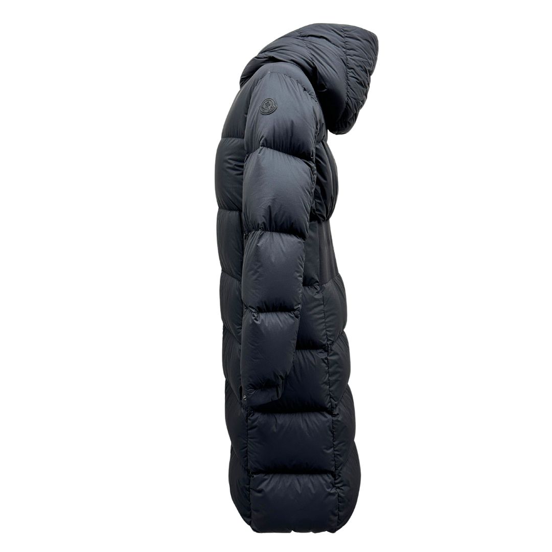 MONCLER モンクレール ARREDOUN アレドゥン レディース ダウンジャケット 1C00004 596K7 ブラック BLACK 黒 サイズ1 アウター ロゴパッチ フード付き