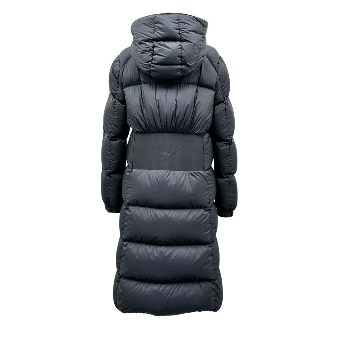 MONCLER モンクレール ARREDOUN アレドゥン レディース ダウンジャケット 1C00004 596K7 ブラック BLACK 黒 サイズ1 アウター ロゴパッチ フード付き