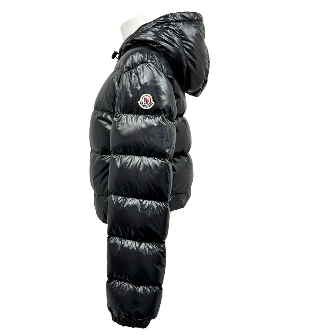 MONCLER モンクレール BAYARD ベイヤード レディース ダウンジャケット 1A00083 5963V ブラック BLACK 黒 サイズ1 アウター ロゴパッチ フード付き ショート丈