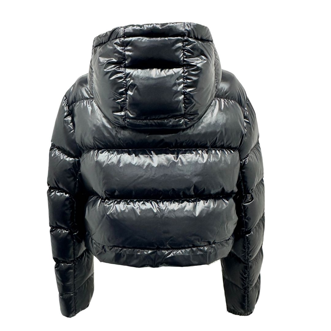 MONCLER モンクレール BAYARD ベイヤード レディース ダウンジャケット 1A00083 5963V ブラック BLACK 黒 サイズ1 アウター ロゴパッチ フード付き ショート丈