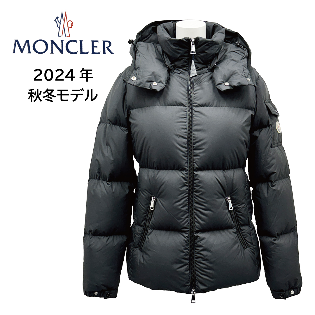 MONCLER モンクレール FOURMINES レディース ダウンジャケット 1A00160 54A81 ブラック BLACK 黒 サイズ1 アウター ロゴパッチ フード付き