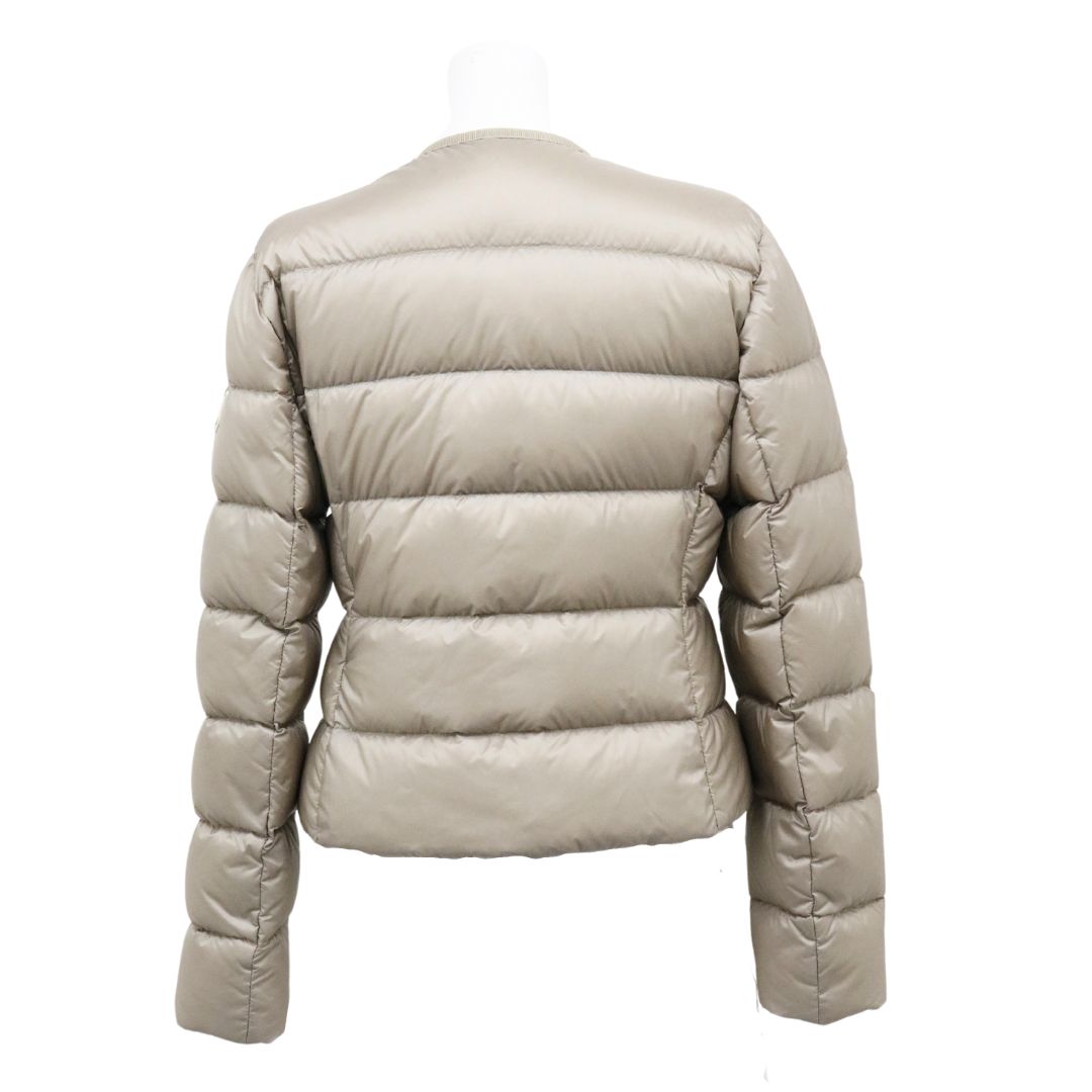 MONCLER LAURINE モンクレール ロリーン レディース ショートダウンジャケット 1A00101 595FE ベージュ BEIGE サイズ1 アウター ロゴパッチ