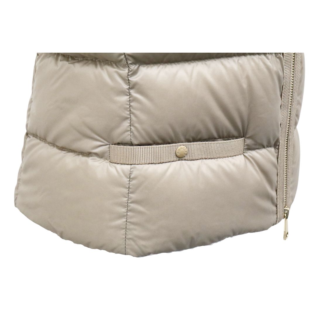 MONCLER LAURINE モンクレール ロリーン レディース ショートダウンジャケット 1A00101 595FE ベージュ BEIGE サイズ1 アウター ロゴパッチ