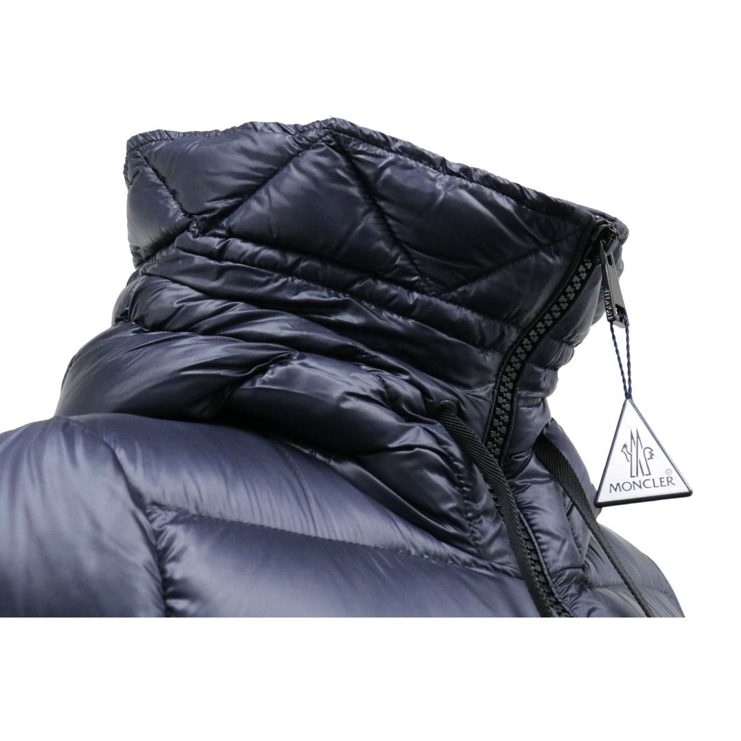 MONCLER SUYEN モンクレール スイエン レディース ダウンジャケット 1B200000 53052 ネイビー NAVY 紺 サイズ1 アウター ロゴパッチ フード付き Aライン