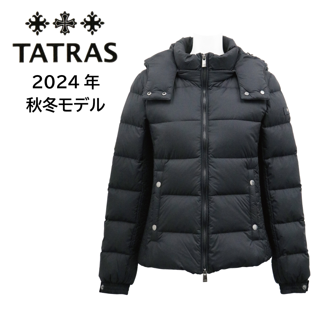 TATRAS MIREL タトラス ミレル レディース ダウンジャケット  LTAT24A4899-D ブラック BLACK 黒 ショート丈 フード着脱 美シルエット 