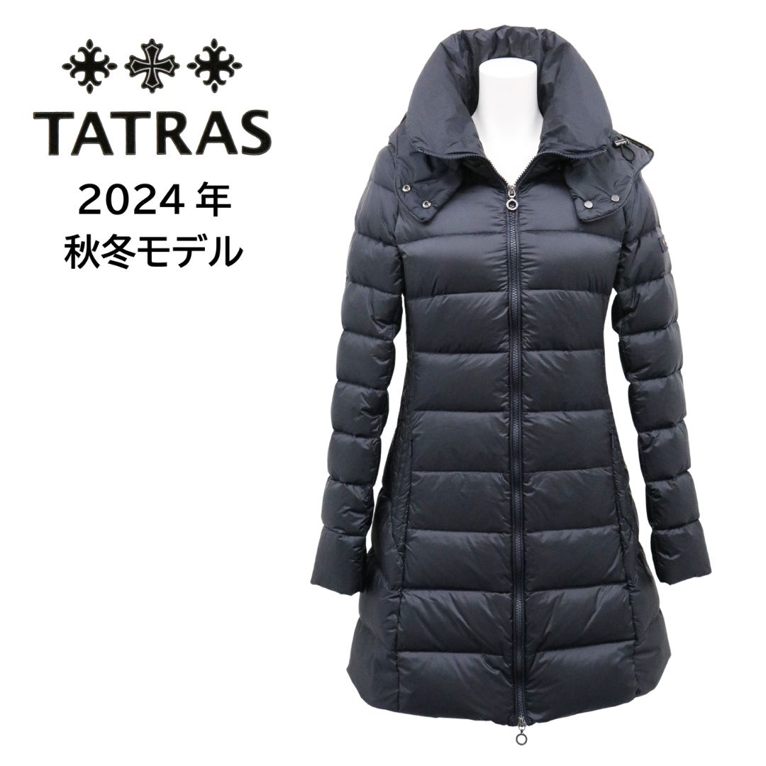 TATRAS POLITEAMA タトラス ポリテアマ レディース ダウンコート LTAT24A4694-D ネイビー NAVY  紺 ミドル丈 フード付 