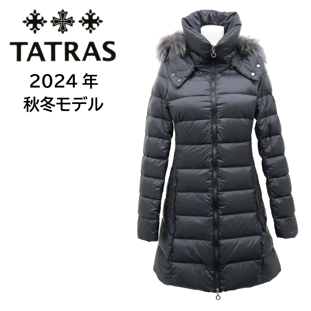 TATRAS SARMA タトラス サルマ レディース ダウンコート LTAT24A4794-D ブラック BLACK 黒 ミドル丈 フード付 ファー付