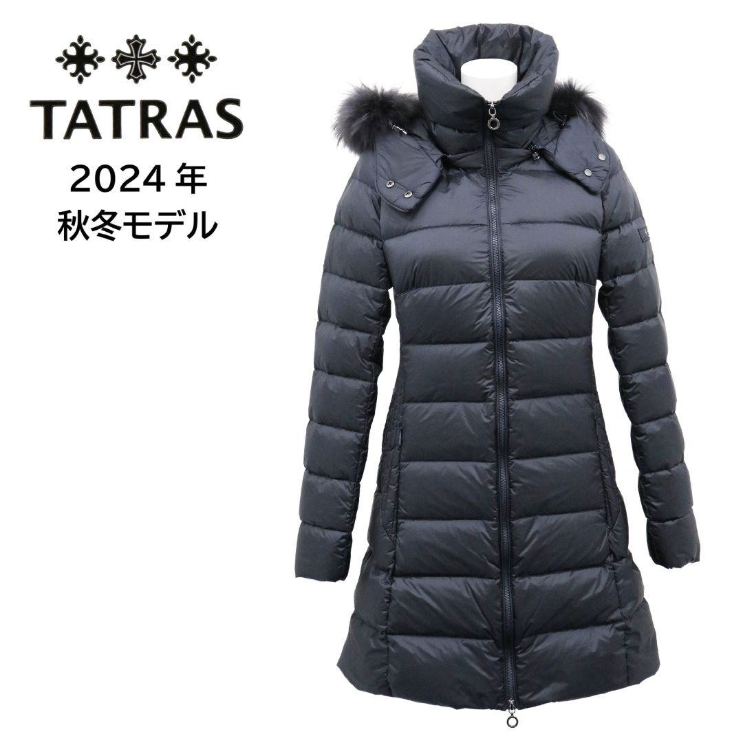 TATRAS SARMA タトラス サルマ レディース ダウンコート LTAT24A4794-D ネイビー NAVY  紺 ミドル丈 フード付 ファー付 