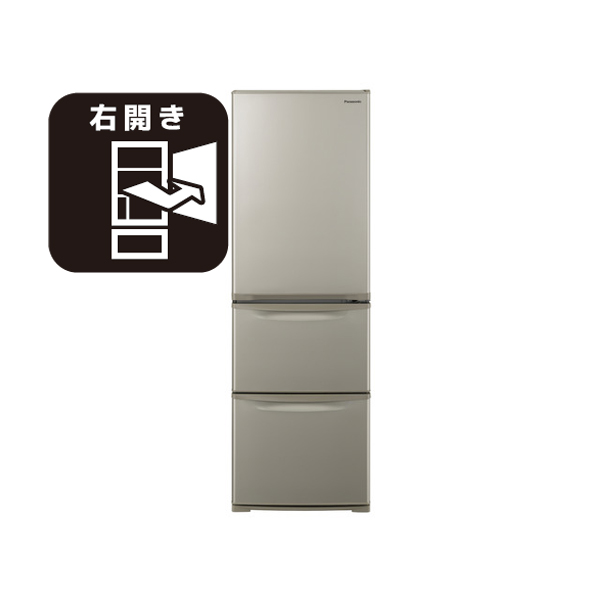 東京 埼玉 千葉 神奈川一部区域 標準設置 条件付処分無料 パナソニック NR‐C373C N グレイスゴールド スリム冷凍冷蔵庫