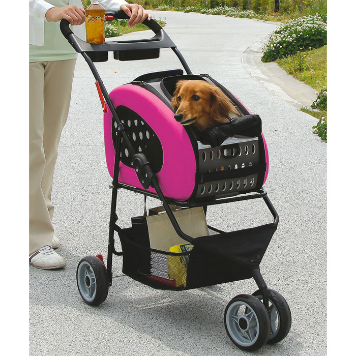 【お取り寄せ】アイリスオーヤマFPC-9204WAYペットカートピンク犬用品ペット用品多機能ペットカートペットの出入り楽チン