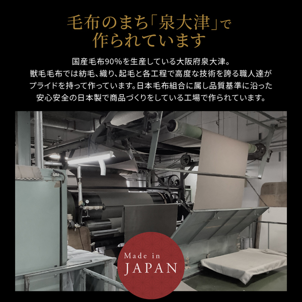 【直送便】日本製　ieoiea（イエオイエア）　ウール毛布　スタンダードタイプ　セミダブルサイズ　ブラウン色　ＥＣＷＬ０２　ウール１００％
