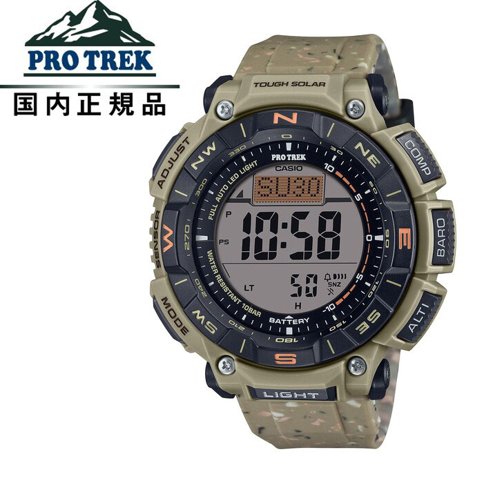 【送料無料!】PROTREK プロトレック クライマーラインPRG-340SC-5JF メンズ腕時計 CASIO カシオW-LCD DIG 単ｿｰﾗｰ ｴｺCMF再生ﾃﾞｭﾗｿﾌﾄ