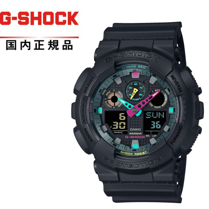 【送料無料!】G-SHOCK GショックGA-100MF-1AJF メンズ腕時計 CASIO カシオMulit Fluorescent Accents