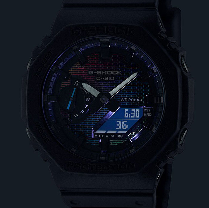 【送料無料!】G-SHOCK GショックGA-2100RW-1AJF メンズ腕時計 CASIO カシオRainbow Brick Wall