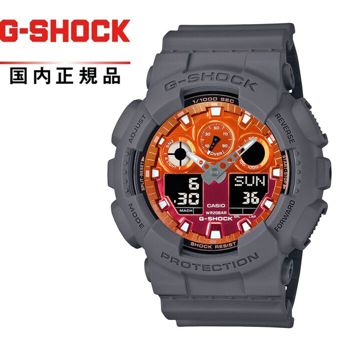 【予約受付中・11/22発売】G-SHOCK GショックGA-100FL-8AJF メンズ腕時計 CASIO カシオTHE FLAME INSIDE