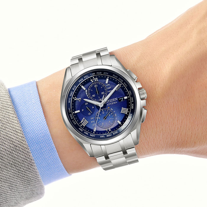 【送料無料!】 CITIZEN　シチズン　ATESSA　アテッサ　AT8240-66L　ブルー　メンズ　時計　限定【CITIZEN】