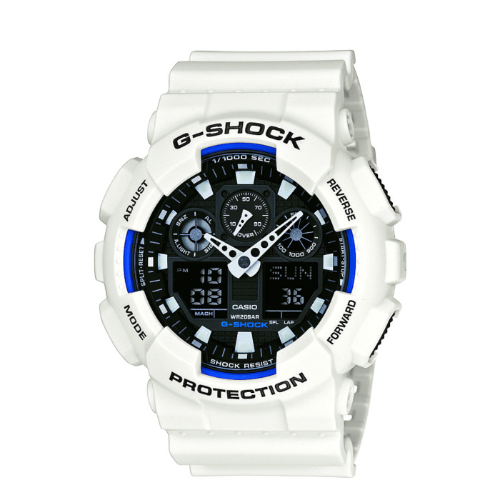 【送料無料!】カシオ GA-100B-7AJF メンズ腕時計 G-SHOCK｜CASIO Gショック 男性 コンビネーションモデル 白 WHITE ホワイト